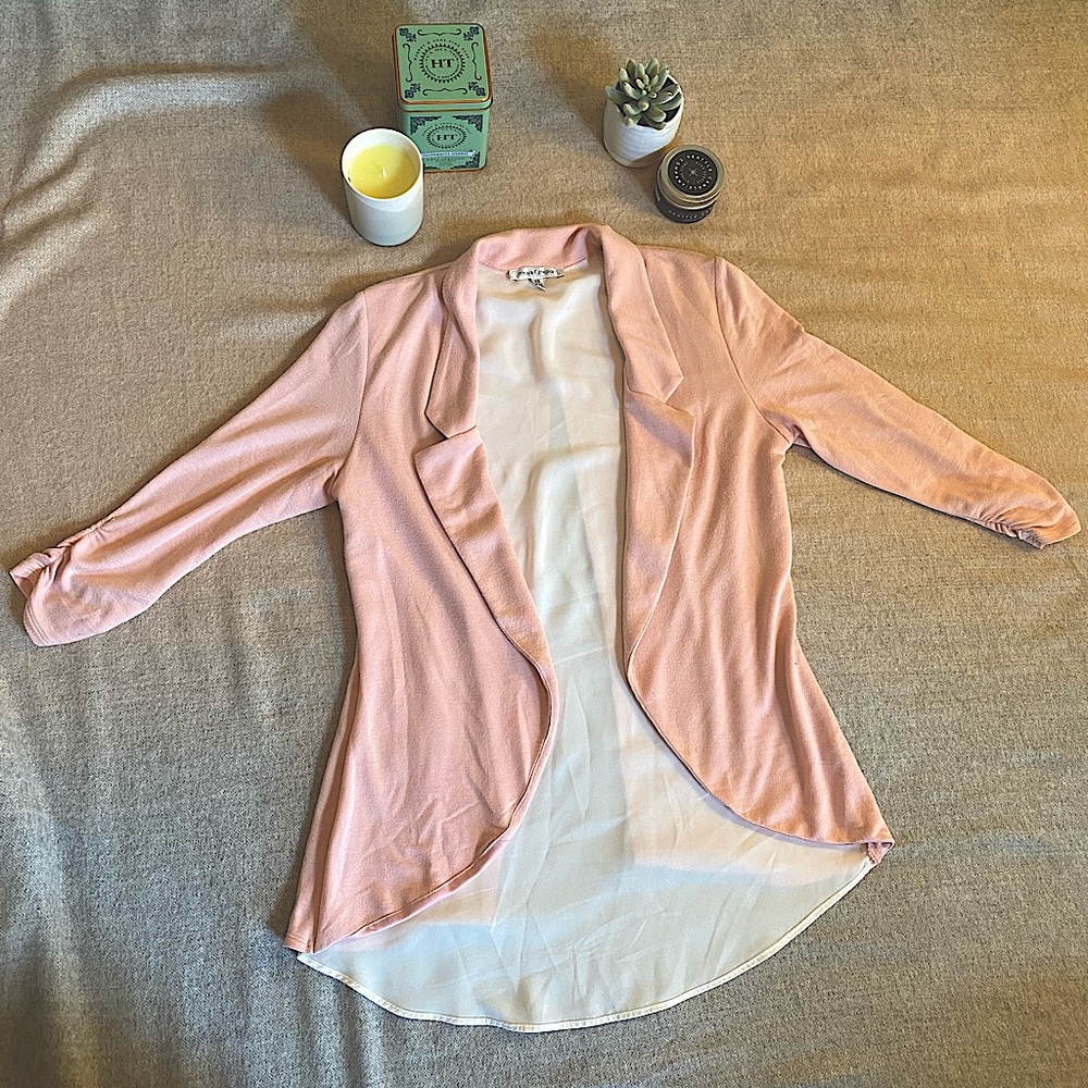 XS Moa Moa - Pastel Blush Pink Cardigan